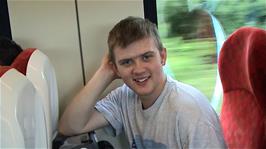 Gavin on the train from Exeter to Bristol
